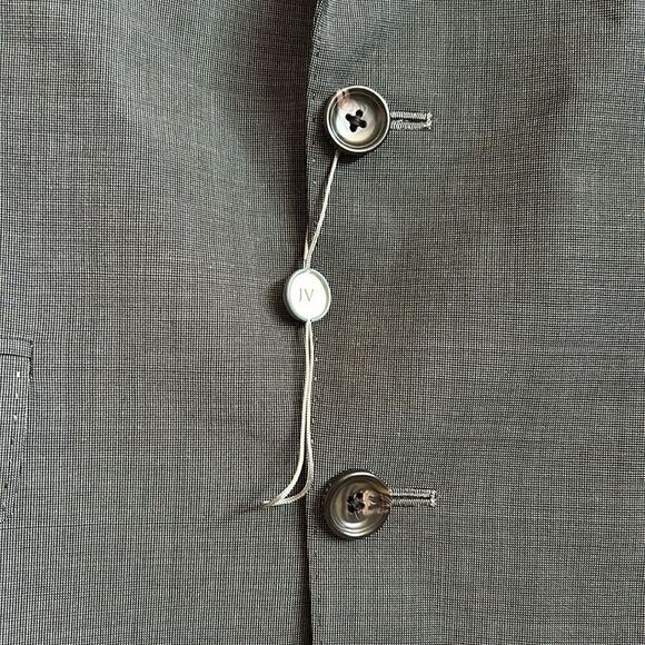 NWOT Jack Victor Esprit CT Micro Pattern Super 100’s Wool Jacket in Gray sz 38R - Picture 7 of 13